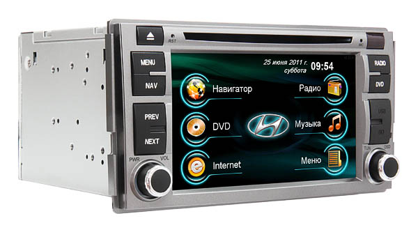Штатная магнитолаGps,Navi,DVD Roadrover для   Hyundai Santa Fe Ровно