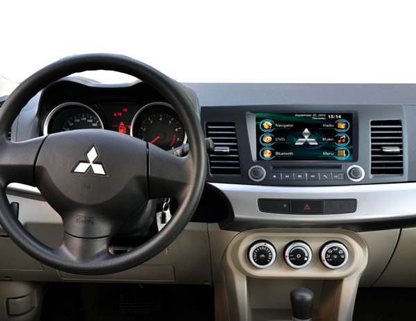 Штатная магнитолаGps,Navi,DVD Roadrover для   Mitsubishi Lancer X.Ищем дилера в Ужгороде.